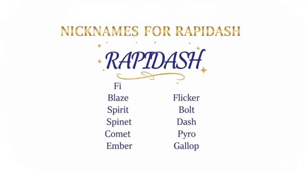 Rapidash Nicknames