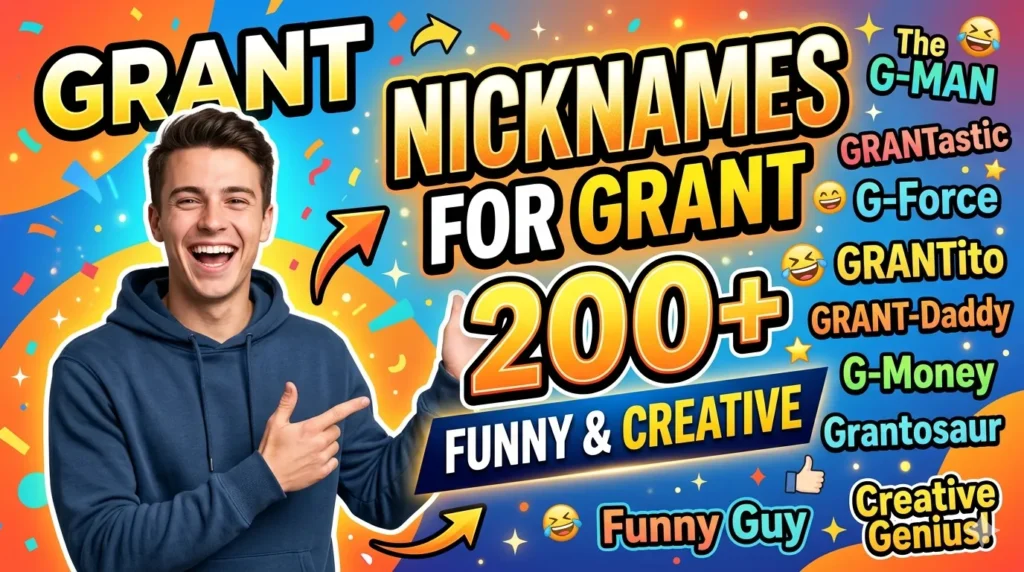 Nicknames for Grant 200+ Funny & Creative