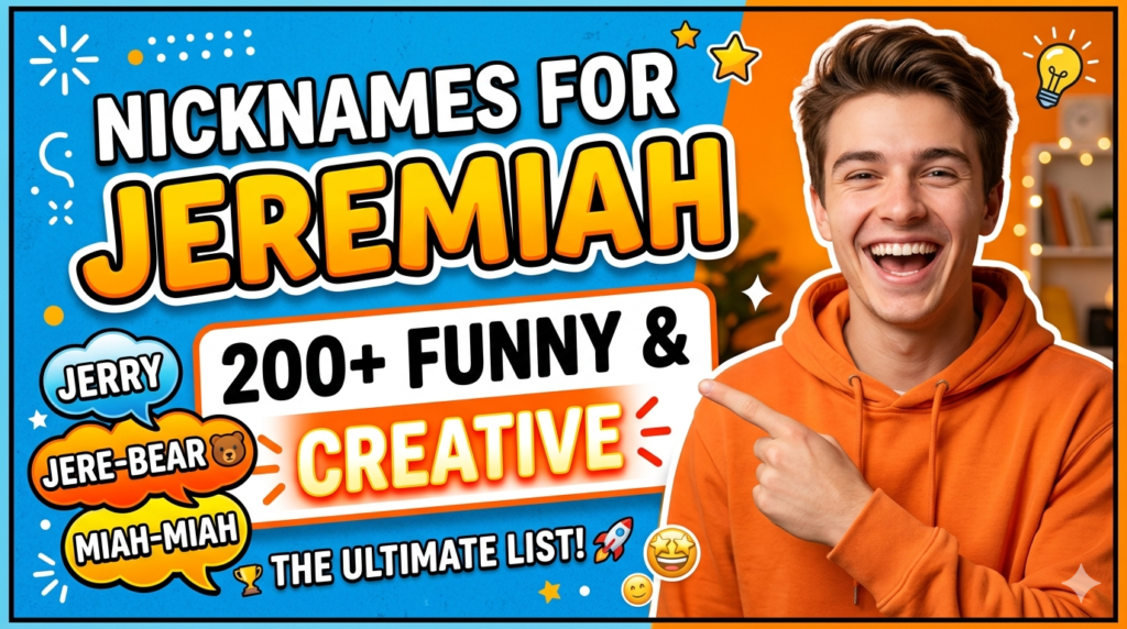 Nicknames for Jeremiah 200+ Funny & Creative