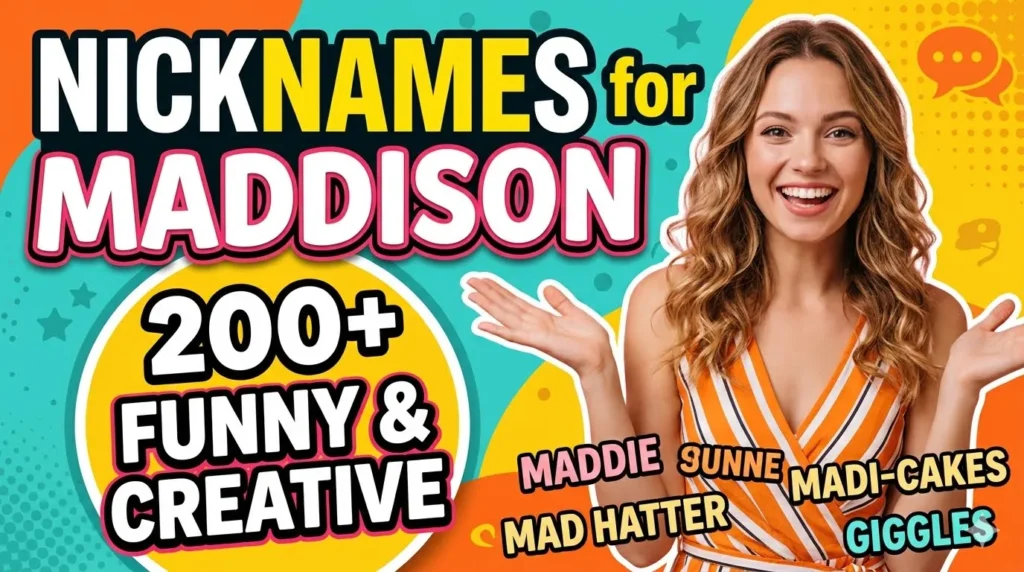 Nicknames for Maddison 200+ Funny & Creative