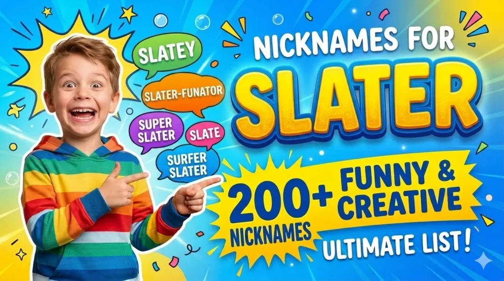 Nicknames for Slater 200+ Funny & Creative