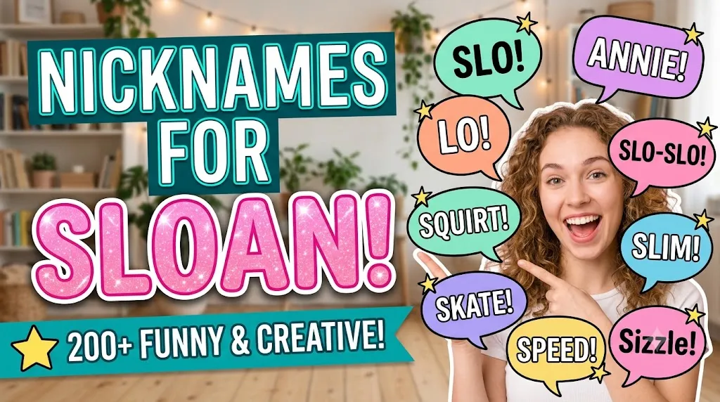 Nicknames for Sloan 200+ Funny & Creative